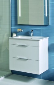 Тумба подвесная с раковиной для ванной Roca Suit 55х42,2 см белый глянец A85118A806