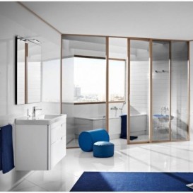 Тумба подвесная с раковиной для ванной Roca Dama-N 51,2х30,2 см белый глянец A851046806