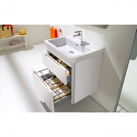 Тумба підвісна з раковиною для ванної Roca Dama-N 60,8х43,4 см білий глянець A851047806