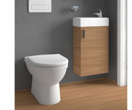 Тумба подвесная с раковиной для ванной Jika Petit 40х23 см вишня H4535111753081