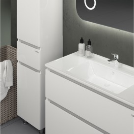 Тумба напольная Sanwerk Амата 80х46 см с раковиной Меркур белый MV0000790