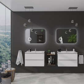 Тумба підвісна Sanwerk Amata Air 80х46 см з раковиною Меркур білий MV0000793