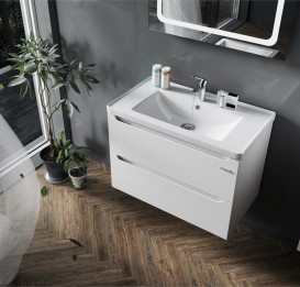 Тумба підвісна Sanwerk Era Air 60х45 см з раковиною Канті білий MV0000650