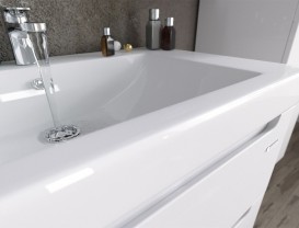 Тумба подвесная Sanwerk Era Air 90х45 см с раковиной Принц белый MV0000416