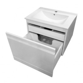 Тумба подвесная Volle Orlando 60 см с умывальником ДСП/МДФ белый глянец 15-35-60