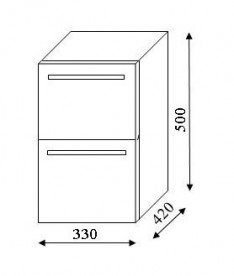 Тумба приставная Marsan Regine 500х420х330 мм МДФ капучино глянец REGINE500капучино