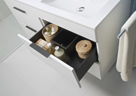 Тумба з подвійною раковиною для ванної Jika Cube 120х43 см білий H4536621763001