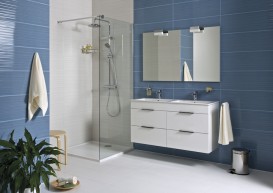 Тумба з подвійною раковиною для ванної Jika Cube 120х43 см білий H4536621763001