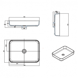 Тумба з раковиною Devit City 100х50х3 см МДФ/ДСП білий глянець 0022160W