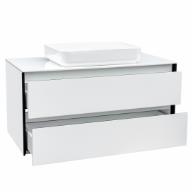 Тумба з раковиною Devit City 100х50х3 см МДФ/ДСП білий глянець 0022160W