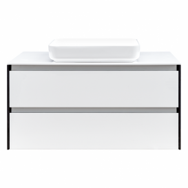 Тумба з раковиною Devit City 100х50х3 см МДФ/ДСП білий глянець 0022160W