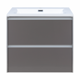 Тумба с раковиной Devit City 59.4х47.6 см МДФ/ДСП серый глянец 0020160G