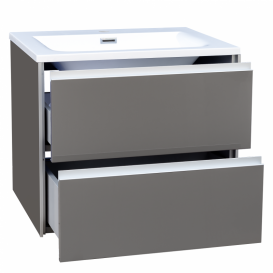Тумба с раковиной Devit City 59.4х47.6 см МДФ/ДСП серый глянец 0020160G