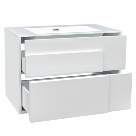 Тумба с раковиной Devit City 79.4х47.6 см МДФ/ДСП белый глянец 0021160W