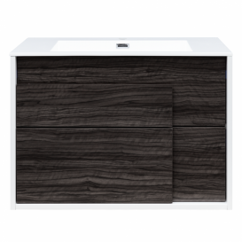 Тумба с раковиной Devit City 79.4х47.6 см МДФ/ДСП белый/орех 0021160WW