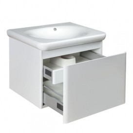 Тумба з раковиною Devit Fly 64х50 см МДФ білий глянець 0020120W