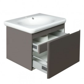 Тумба с раковиной Devit Fly 64х50см МДФ серый 0020120G