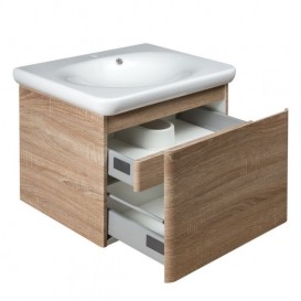 Тумба с раковиной Devit Fly 64х50см МДФ светлый дуб 0020120WO