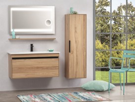 Тумба с раковиной Devit UP 79х46 см МДФ/ДСП светлый дуб 0021120L