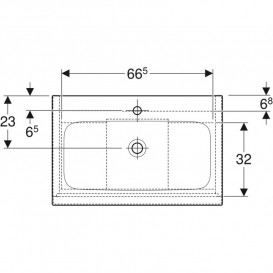 Тумба з раковиною Geberit iCon Set ДСП білий глянсовий/ручка хром глянсовий 502.336.01.2