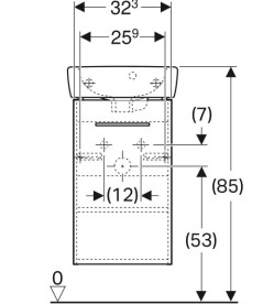 Тумба з раковиною Geberit Selnova Square 36х28 см ДСП горіх темний 502.744.00.1