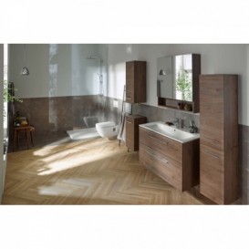 Тумба з раковиною Geberit Selnova Square 78,8х50,2 см ДСП темний горіх 501.242.00.1