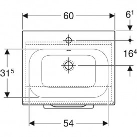 Тумба с раковиной Geberit Selnova Square slim rim 58,8х50,2 см ДСП светлый орех 501.255.00.1