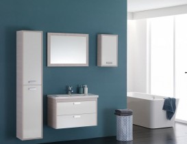 Тумба с раковиной и зеркалом Kolpa-san Sara 82 серый 507833