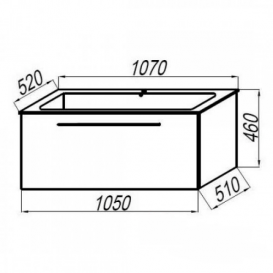Тумба з раковиною Kolpa-san Hana 105 підвісна білий 524069