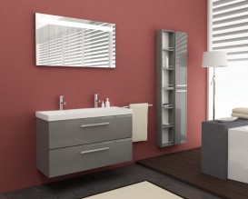 Тумба с раковиной Kolpa-san Jolie OUJ 120 120.6х66 см ДСП с ПВХ-пленкой антрацит 530500