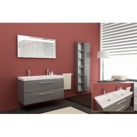 Тумба с раковиной Kolpa-san Jolie OUJ 120/2 120.6х66 см ДСП с ПВХ-пленкой антрацит 502850