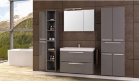 Тумба с раковиной Kolpa-san Jolie OUJ 90 90.6х66 см ДСП с ПВХ-пленкой антрацит 530470