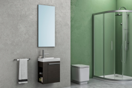 Тумба з раковиною Kolpa-san Kiki OUK 40 D 40.6х51 см права ДСП темний дуб 529150