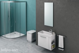 Тумба с раковиной Kolpa-san Kiki OUK 50 L 50.6х51 см левая ДСП белый 568080