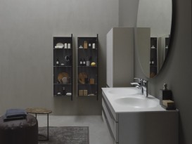 Тумба с раковиной Kolpa-san Malaya OUM 140 МДФ с 3D пленкой темно-серый 573660