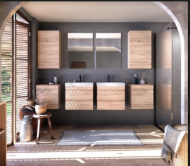 Тумба з раковиною Kolpa San Naomi OUN 50 500x400x495 мм натуральне дерево 546570