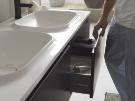 Тумба з раковиною Kolpa-san Pandora OUP 150 150х41.6 см ДСП чорний камінь 514230