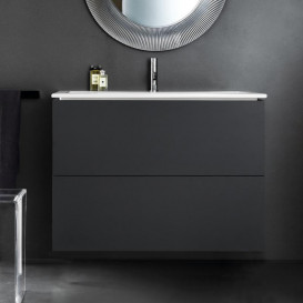 Тумба з раковиною Laufen Kartell 100х50х72,6 см МДФ темно-сірий H8603376421041