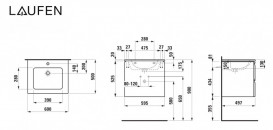 Тумба с раковиной Laufen Pro S 60х50х54,5 см МДФ белый H8619614631041