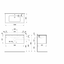 Тумба с раковиной LAUFEN PRO S H8609654751041