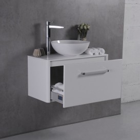 Тумба с раковиной подвесная Буль-Буль Fiji 80 и столешницей венге FIJI 80 (Fiji 80 + 0304101)