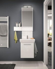 Тумба з раковиною підвісна Kolo Nova Pro 60 см з дзеркалом біла M39016000