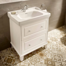 Тумба с раковиной Roca Carmen Unik 50х80 МДФ/ДСП матовый белый A851369415