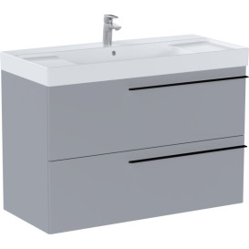 Тумба с раковиной Roca Ella 100x46 см ДСП жемчужный матовый A851914530