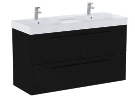 Тумба с раковиной Roca Ella 120x46 см ДСП черный матовый A851915532