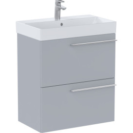 Тумба с раковиной Roca Ella 60x36 см ДСП жемчужный матовый A851916530