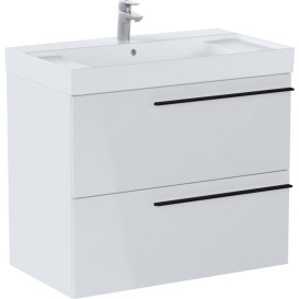 Тумба с раковиной Roca Ella 80x46 см ДСП белый глянец A851911806