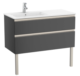 Тумба с раковиной Roca Gap-N 100х46 см ДСП антрацит глянец A851481153