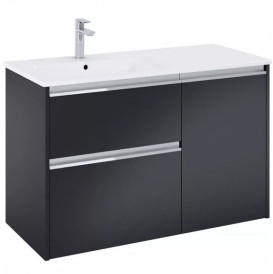 Тумба із раковиною Roca Gap Pro 100,5х46 см лівостороння ДСП чорний матовий A852061532