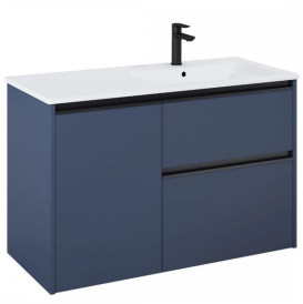 Тумба с раковиной Roca Gap Pro 100,5х46 см правосторонняя ДСП синий матовый A852063538